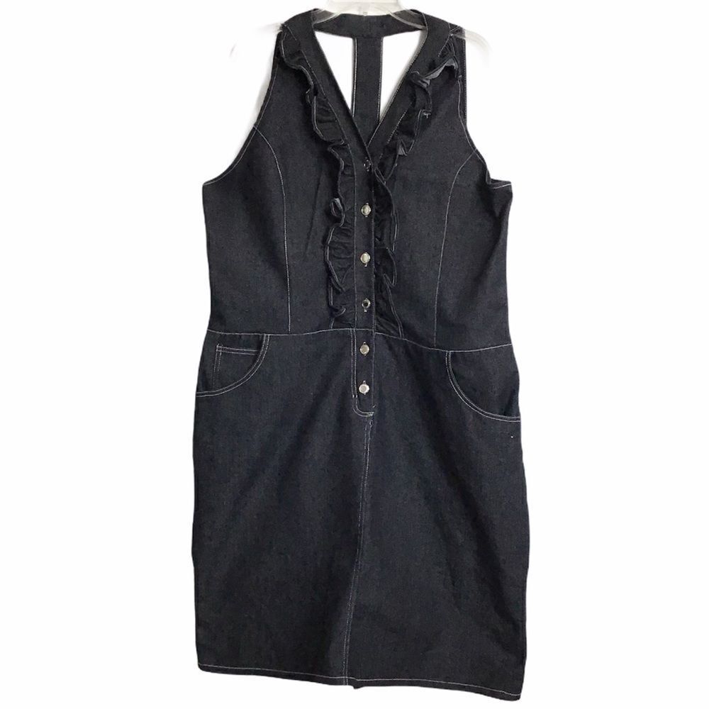 Gold Flava Denim Y-Back Jean Dress Size 20